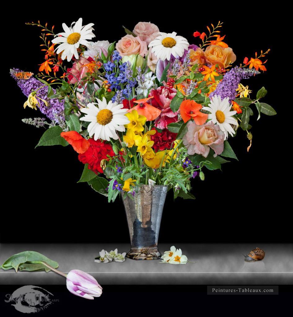 Fleurs dans un vase d’ag Fleuring Peintures à l'huile